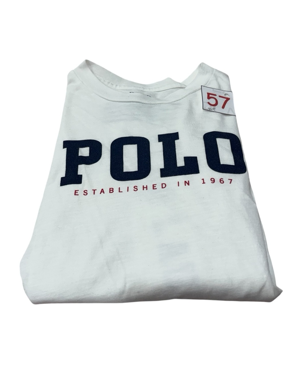 Polo by Ralph Lauren White Tee with Navy and Red Logo